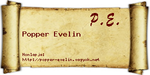 Popper Evelin névjegykártya